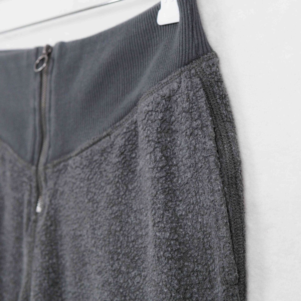 AERIE Sherpa Fleece Corset Zip Jogger Lounge Pants Fuzzy Cozy Gray Sz S - Picture 5 of 9